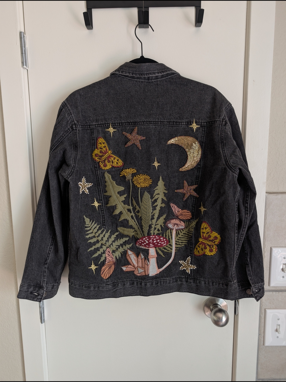 Free People Denim And Bone Mushroom And Moon Jacket - Picture 6 of 7